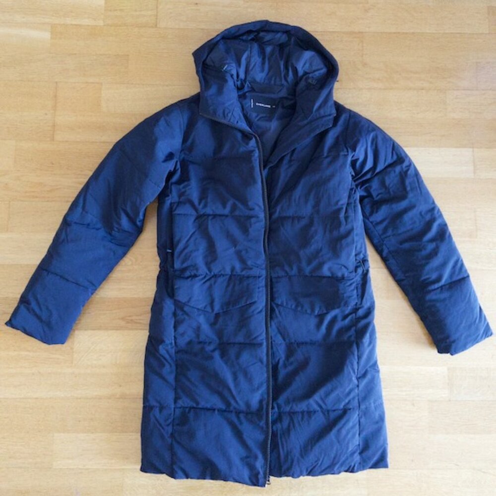 Everlane Long Puffer Jacket Navy XXS
